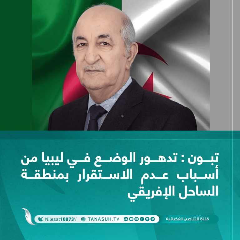 تبون : تدهور الوضع في ليبيا من أسباب عدم الاستقرار بمنطقة الساحل الإفريقي