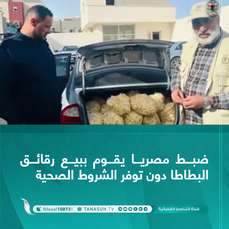 ضبط مصريا يقوم ببيع رقائق البطاطا دون توفر الشروط الصحية