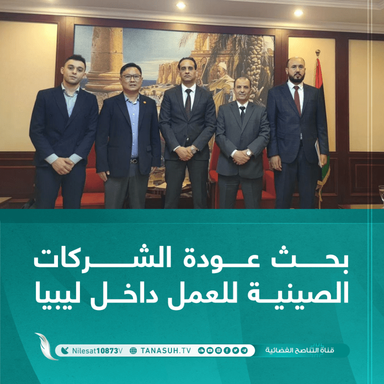 بحث عودة الشركات الصينية للعمل داخل ليبيا