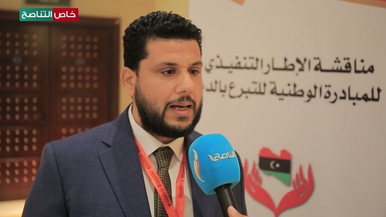 الهيئة الوطنية لخدمات نقل الدم تسعى في هذه الورشة لترسيخ فكرة التبرع الطوعي بين الناس ..  عباس محمد/ رئيس قسم مصرف الدم بالمستشفى الجامعي طرابلس