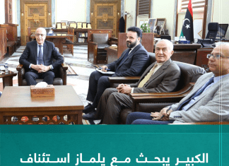 الكبير يبحث مع يلماز استئناف الشركات التركية أعمالها من ليبيا