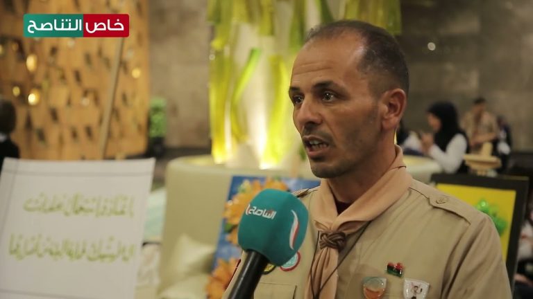 لقاء مع الهادي الزاوي في حفل الذكرى السبعين لتأسيس الحركة العامة للكشافة والمرشدات بطرابلس
