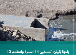 بلدية زليتن: تسكين 14 أسرة واستلام 13 ملفا من متضرري ارتفاع المياه الجوفية