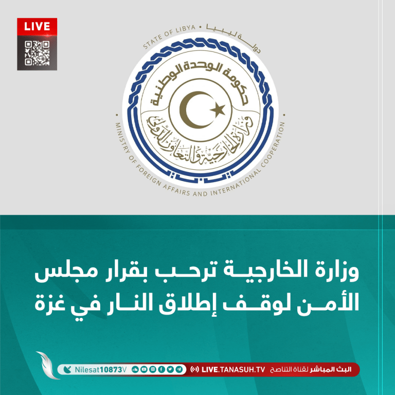 وزارة الخارجية ترحب بقرار مجلس الأمن لوقف إطلاق النار في غزة