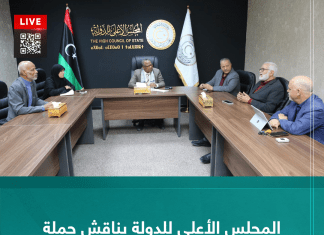 المجلس الأعلى للدولة يناقش حملة الإغاثة الإنسانية الليبية لدعم مدينة غزة