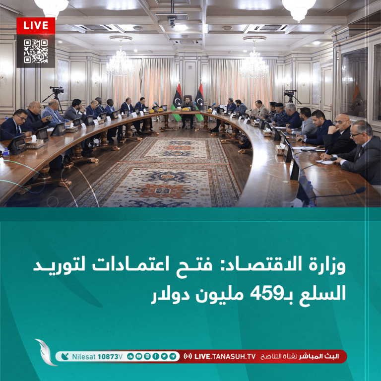 وزارة الاقتصاد: فتح اعتمادات لتوريد السلع بـ459 مليون دولار