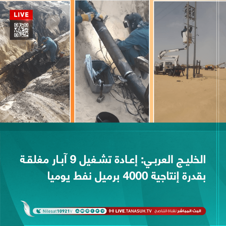 الخليج العربي: إعادة تشغيل 9 آبار مغلقة بقدرة إنتاجية 4000 برميل نفط يوميا