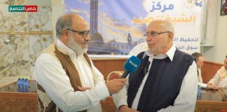 رئيس مركز الشيخ الصيد لتحفيظ القرآن الكريم الشيخ علي الحامي خلال اختتام دورة علم الفرائض