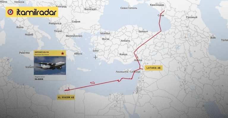 طائرة روسية تنقل معدات عسكرية من قاعدة اللاذقية الجوية في سوريا إلى بنغازي
