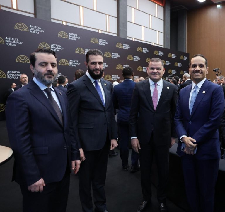 الدبيبة يلتقي: بالرئيس السوري أحمد الشرع والرئيس التركي رجب أردوغان ورئيس مجلس السيادة السوداني البرهان في منتدى أنطاليا